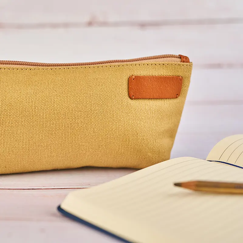 Upcycled Canvas & Leather Amenity Kit